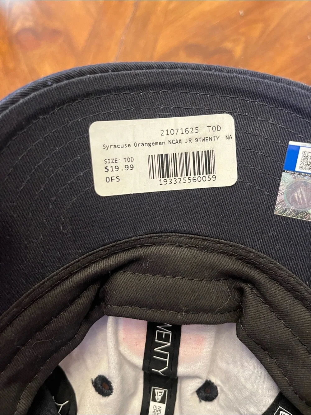 New Era Syracuse University Basketball Toddler's Adjustable Sports Cap NWT